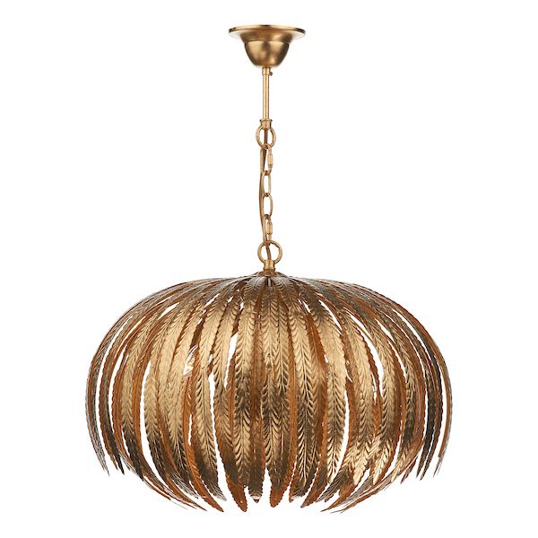Dar Atticus 5 Light Pendant Gold