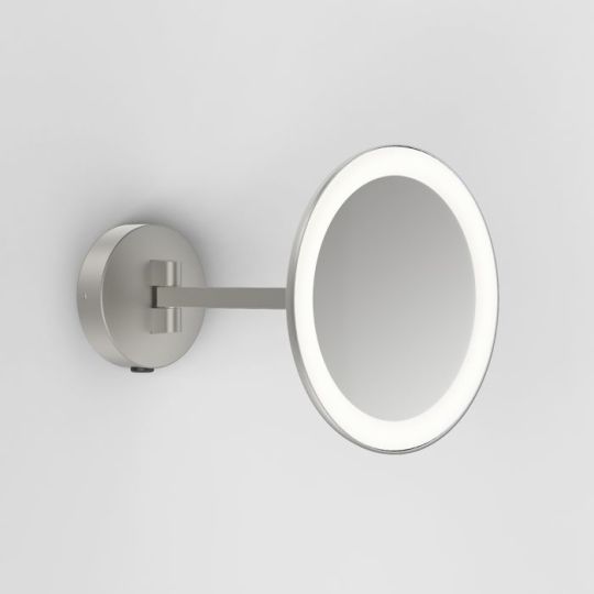 Astro  Bathroom Magnifying Mirror in Matt Nickel