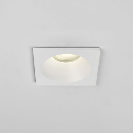 Astro Minima Square Fixed IP65 Bathroom Downlight in Matt White