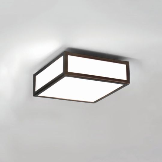 Astro Mashiko 200 Square Bathroom Ceiling Light in Bronze