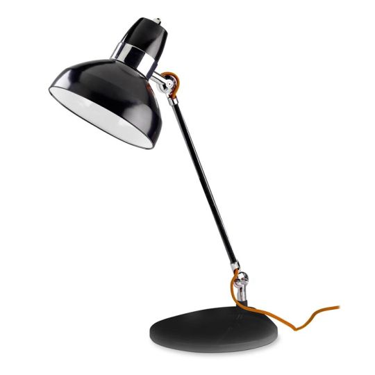 LEDS C4 10-1530-21-05 Flex Steel Black/Chrome Table Lamp