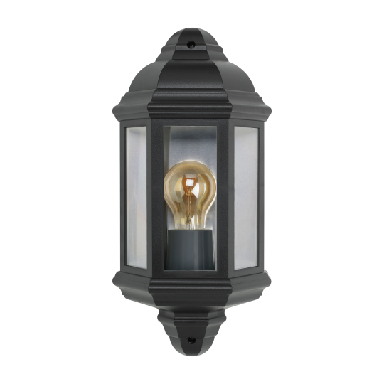 Bell Retro Vintage Half Lantern - Black, IP54 (10360)