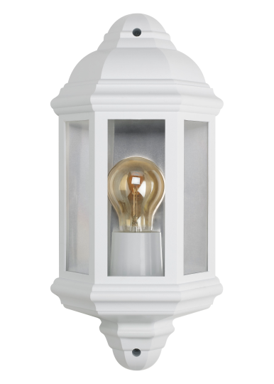 Bell Retro Vintage Half Lantern - White, IP54 (10364)