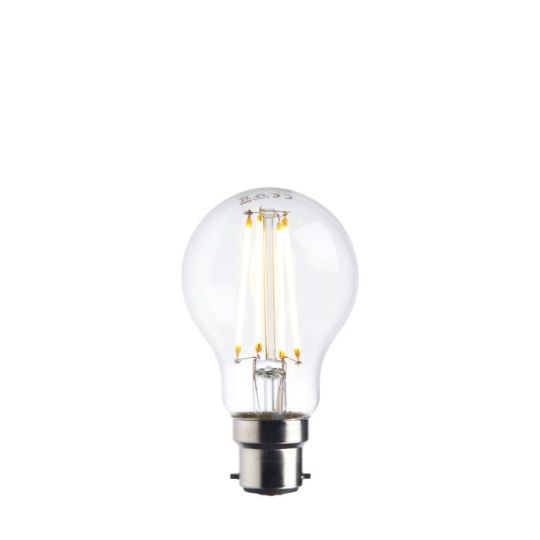 Endon B22 LED filament GLS Dimmable in Clear Glass