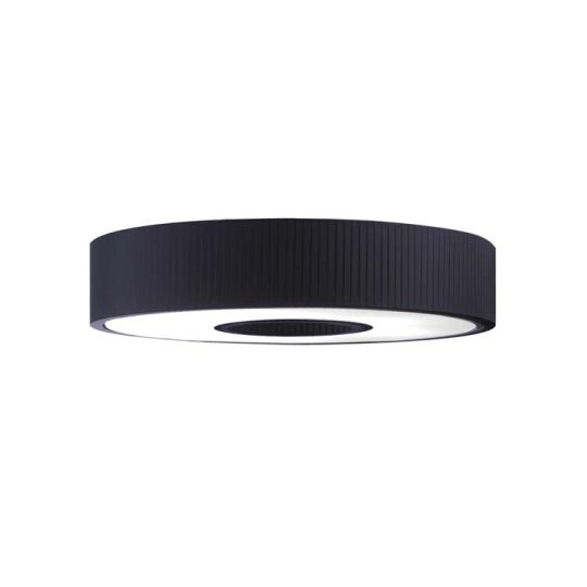GROK Lighting - SPIN Ceiling Light, Black Pleated Fabric Shade with Chrome trim - 15-4615-21-05
