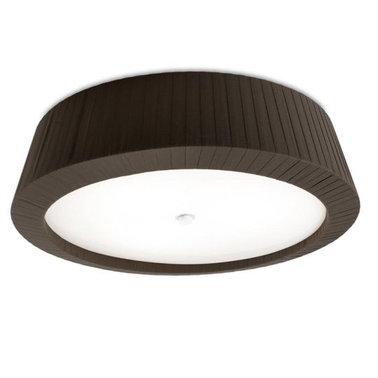 LA CREU Lighting - FLORENCIA Ceiling Light, Brown Fabric Shade - 15-4696-J6-M1
