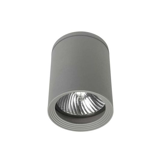 LEDS C4 Lighting - Ceiling Light, Grey, Transparent Glass Diffuser - 15-9362-34-37