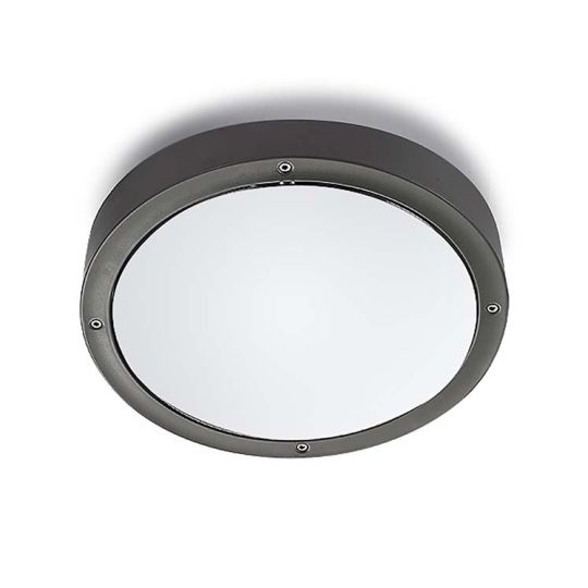 LEDS C4 15-9835-Z5-CM Basic High Purity Aluminium/Polycarbonate + Abs Urban Grey/Urban Grey Ceiling Light