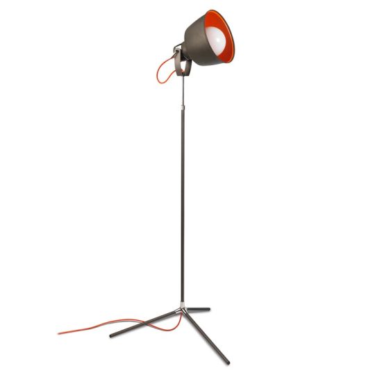 LA CREU Lighting - Floor Lamp, Chrome, Urban grey - 25-0240-21-Z5