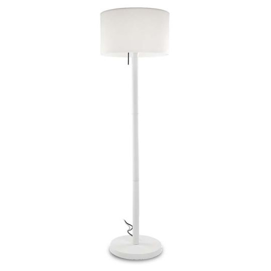 LEDS C4 Lighting - SMOOTH Standard Lamp, White, Aluminium With Opaque Lampshade - 25-9614-14-M1