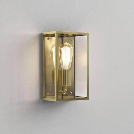Astro Homefield Outdoor Wall Light in Natural Brass