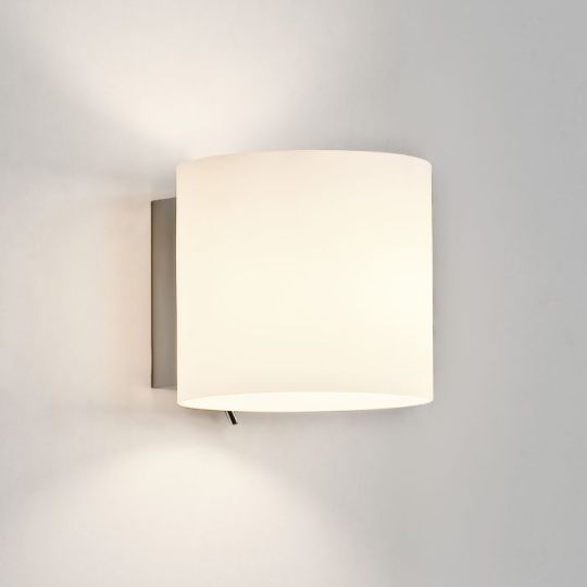 Astro Luga Indoor Wall Light in White Glass