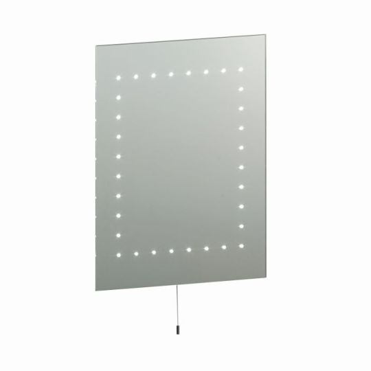 Saxby Mareh Mirror Ip44 5.12W in Mirrored Glass & Matt Silver Effect Paint