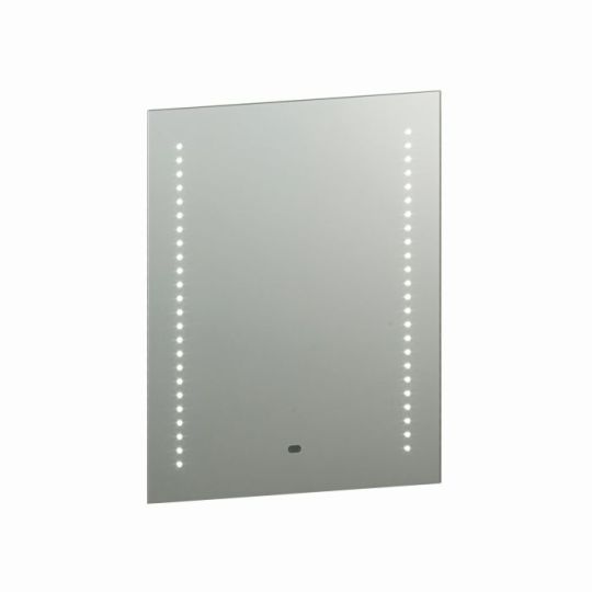 Saxby Spegel Shaver Mirror Ip44 3.85W in Mirrored Glass & Matt Silver Effect Paint