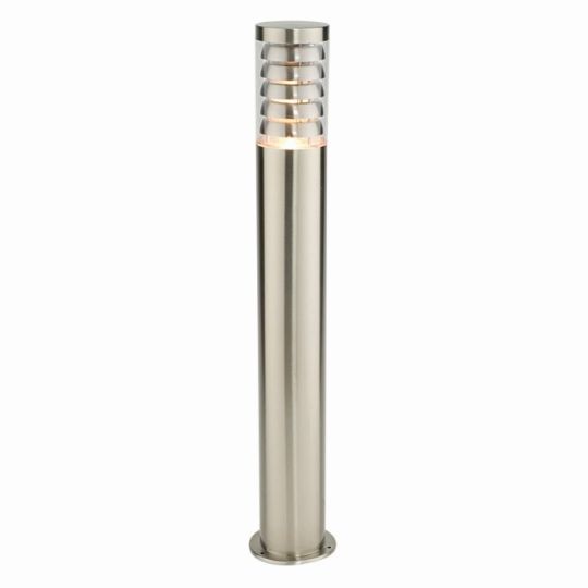 Saxby Tango Bollard Ip44 9.2W in Brushed Stainless Steel & Clear Pc
