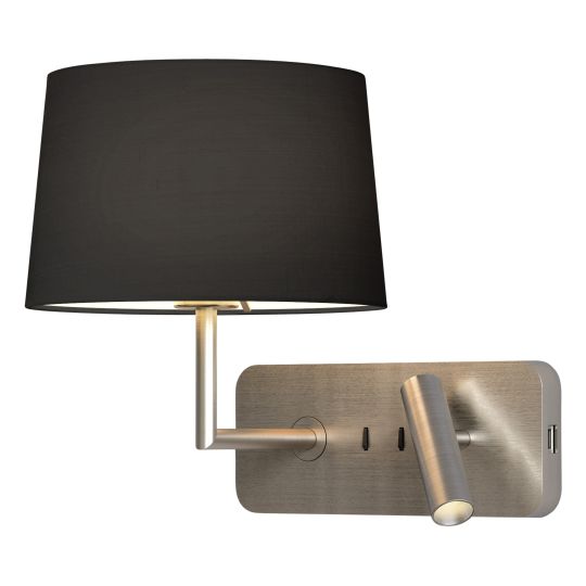 Astro Side by Side Grande USB Indoor Reading Light in Matt Nickel (1406014)