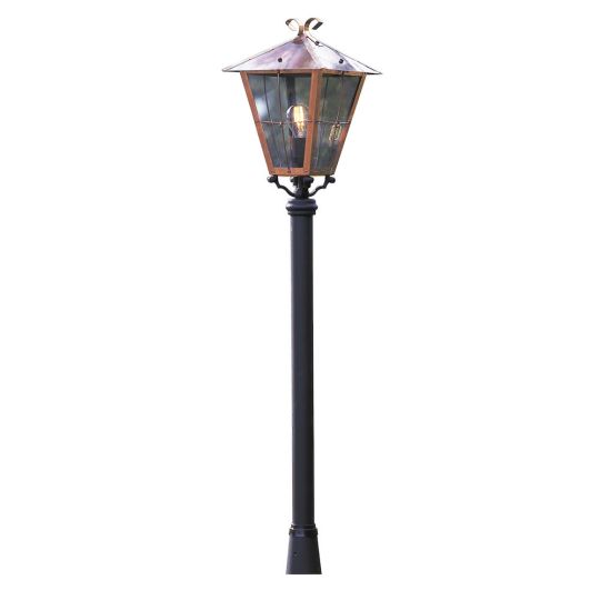 Konstsmide 431-900 Copper Fenix - Oxidised Solid Copper/ Smoked Glass (26x26x42)