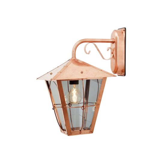 Konstsmide 432-900 Copper Fenix - Oxidised Solid Copper/ Smoked Glass (26x32x43)