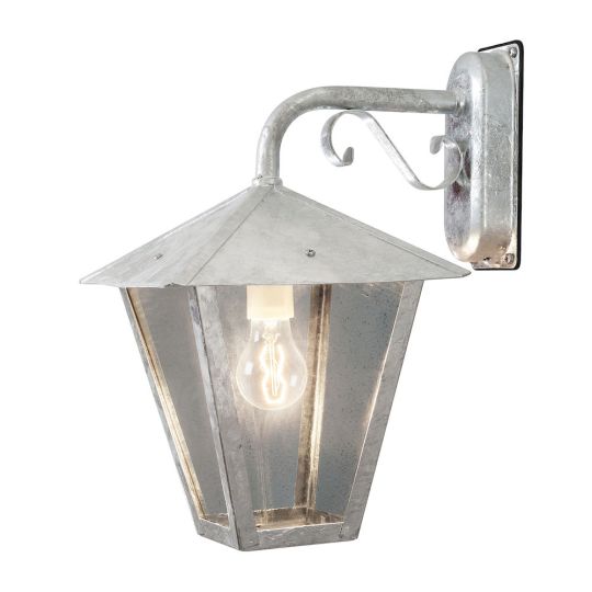 Konstsmide 435-320 Galvanised Benu - Lacquered Aluminium/Smoked Glass (26x32x43)