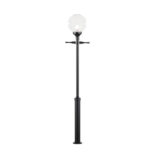 Konstsmide 468-750 Matt Black Orion - Lacquered Aluminium/Clear Glass (40x40x240)