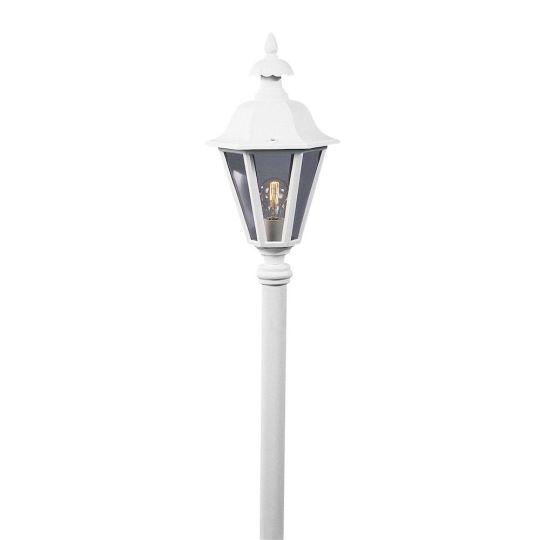 Konstsmide 478-250 Matt White Pallas - Lacquered Aluminium/ Smoked Acrylic (25.5x22x41)