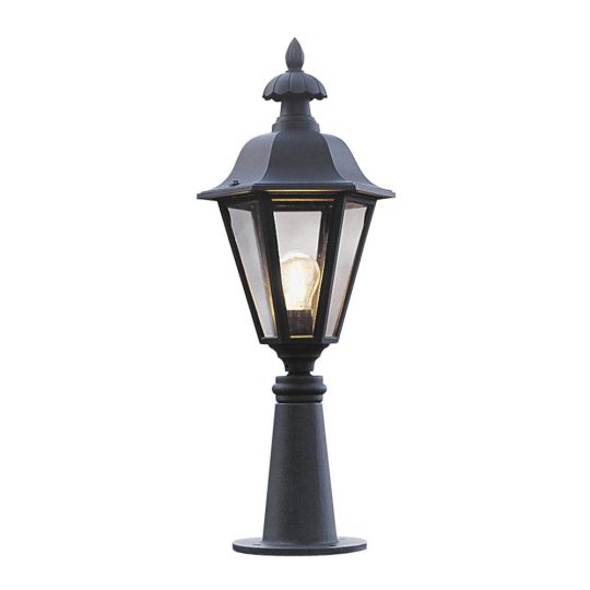 Konstsmide 478-750 Matt Black Pallas - Lacquered Aluminium/ Smoked Acrylic (25.5x22x41)