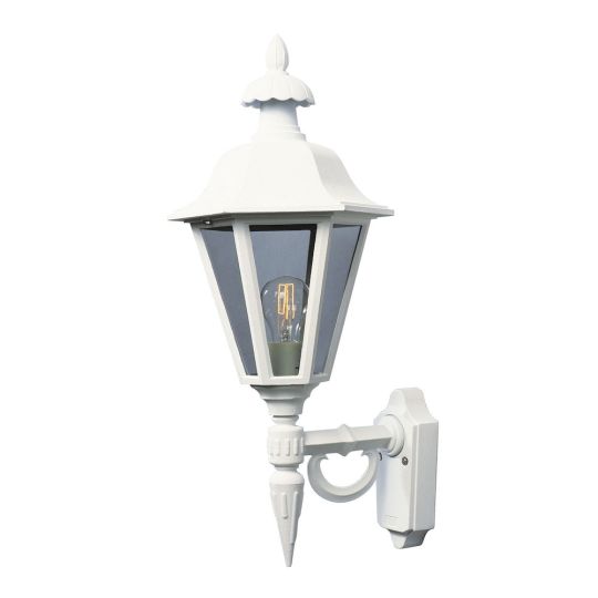 Konstsmide 481-250 Matt White Pallas - Lacquered Aluminium/ Smoked Acrylic (28.5x25.5x60.5)