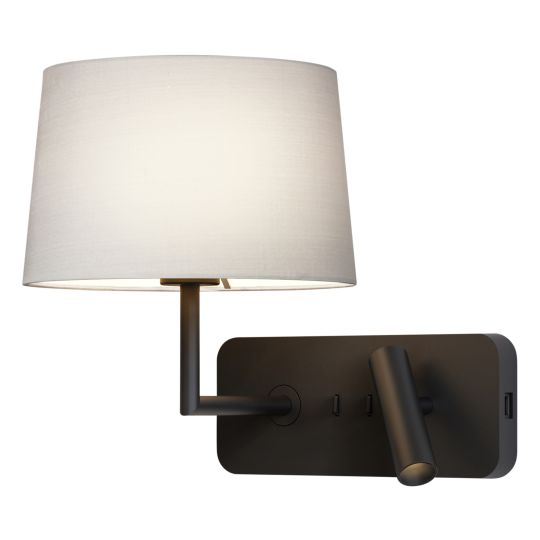 Astro Side by Side Grande USB Indoor Reading Light in Matt Black (1406013)