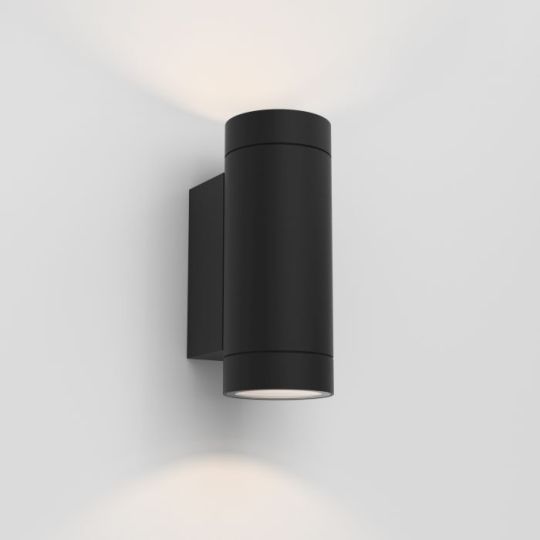 Astro Dartmouth Twin GU10 Outdoor Wall Light in Textured Black