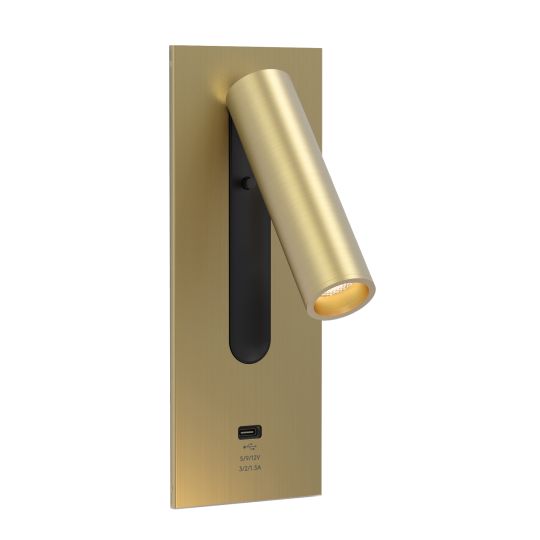 Astro Fuse 3 USB C Indoor Reading Light in Matt Gold (1215145)