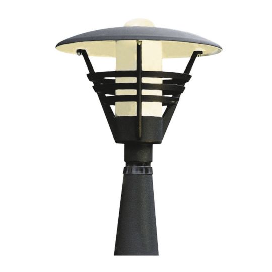 Konstsmide 502-750 Matt Black Gemini - Lacquered Aluminium/ Opal Coloured Glass (35x35x431)