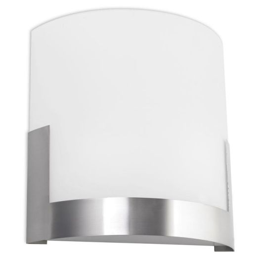 LA CREU Lighting - NIZA Wall Light, Satin Nickel, Satin Glass - 505-NS