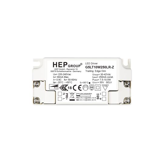 Astro LED Driver CC 250mA 10.5W Phase Dim LED Driver in White (6008087)