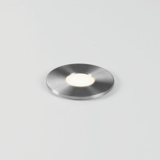 Astro Terra Round 28 LED Outdoor Ground Light in Brushed Stainless Steel