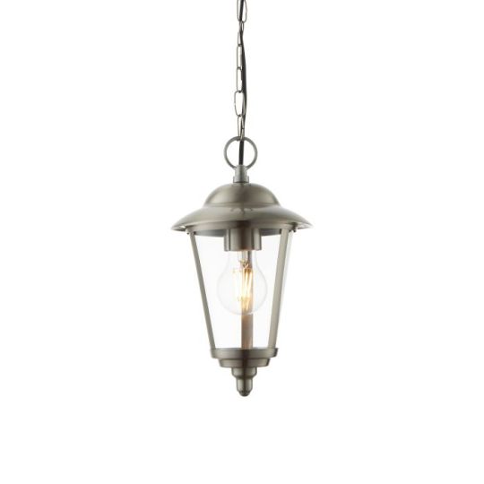 Endon Klien 1lt Pendant in Polished Stainless Steel & Clear Pc