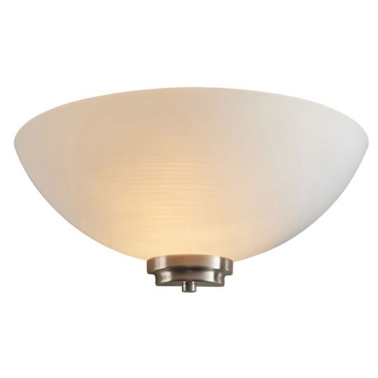 Endon Welles 1lt Wall in Satin Chrome Plate & White Glass