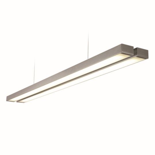 Saxby Borde Cct Twin 26W in Silver Effect Paint & Opal Pc