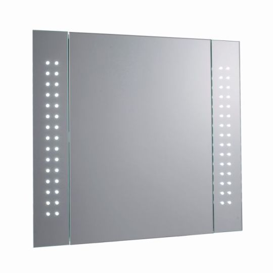 Saxby Revelo Shaver Cabinet Mirror Ip44 4.8W in Mirrored Glass & Matt Silver Effect Paint