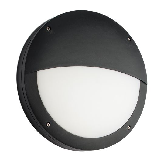 Saxby Lighting Textured Black Paint & Opal Pc Luik Eyelid Casing Ip65 18W Outdoor Component Part Light 61648