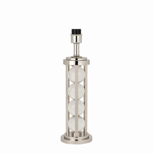Interiors 1900 Newton 1Lt Table in Polished Nickel Plate & Clear Crystal