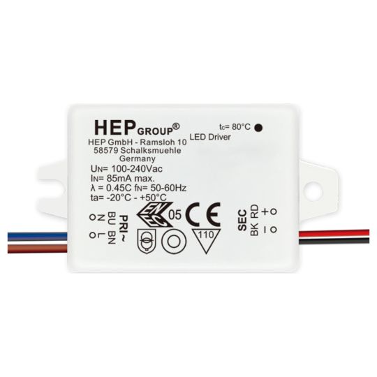 Astro LED Driver CC 700mA 1.9-3.1W LED Driver in White (6008089)