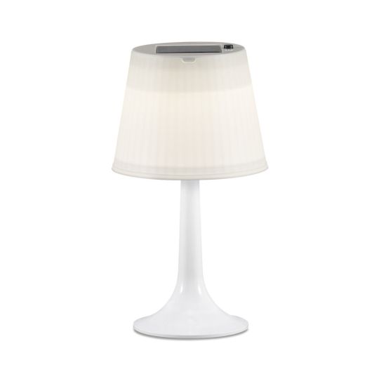 Konstsmide 7109-202 White Assisi - Table Lamp Solar / Battery 3 X Aaa (19x19x36)