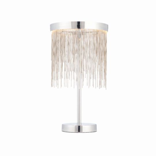 Endon Zelma 1lt Table in Chrome Plate & Silver Effect Chain