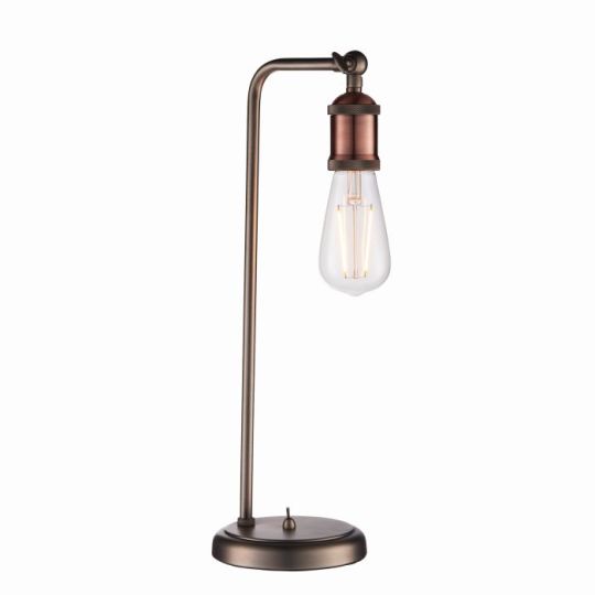 Endon Hal 1lt Table in Aged Pewter & Aged Copper Plate