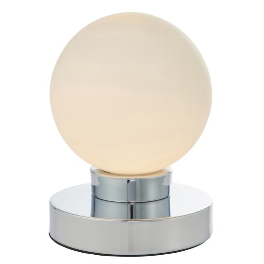 Endon Lighting Ratio Chrome Plate & Opal Glass 1 Light Table Light 78024