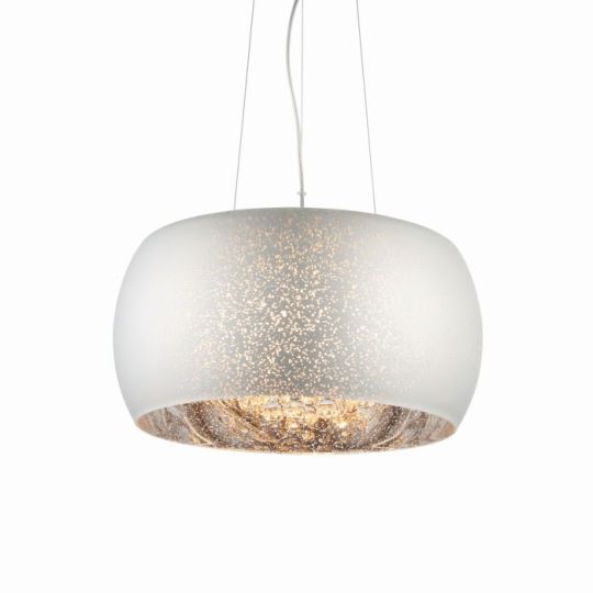 Endon Eclipse 5lt Pendant in Chrome Plate Glass & Clear Glass