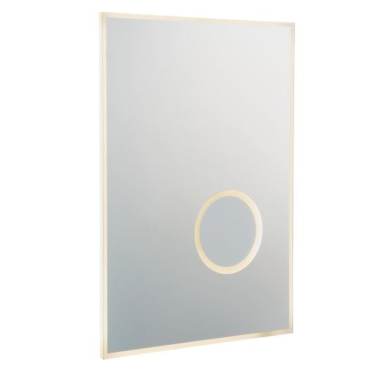 Endon Collection Tec 2 Mirrored Glass & Silver Paint 1 Light Bathroom Wall Light 79609