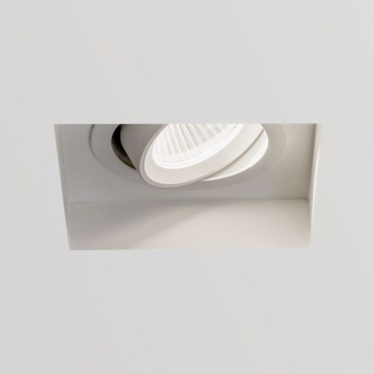 Astro Trimless Square Adjustable LED Indoor Downlight in Textured White