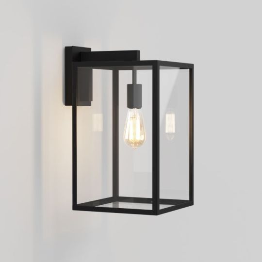 Astro Box Lantern 450 Outdoor Wall Light in Textured Black