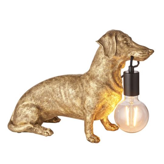 Blackstone Horizonspark 1 lt 310mm x 150mm x 430mm Complete Table Light Finished In Vintage Gold Paint & Matt Black